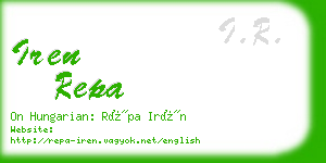 iren repa business card